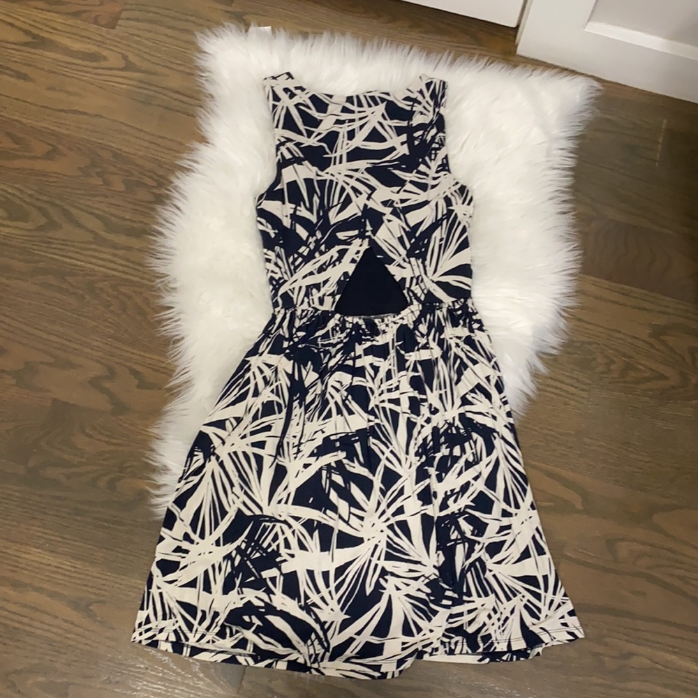 LOFT printed dress with keyhole cutout - Picture 4 of 6